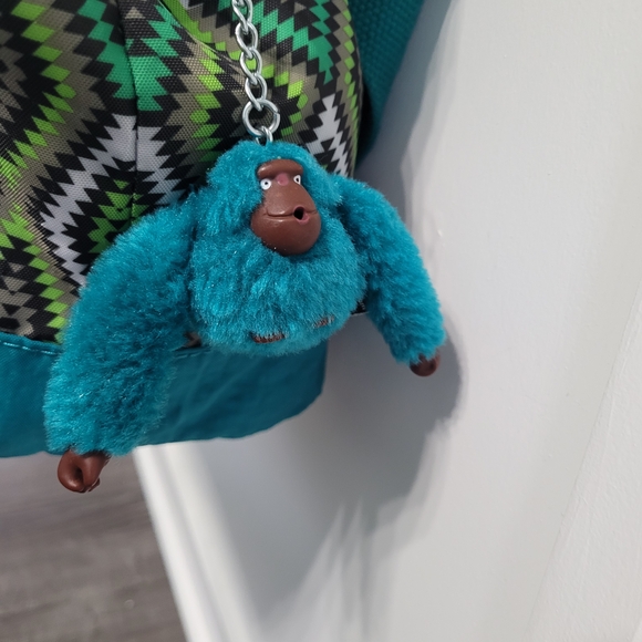 Kipling Teal and Green Patterned Travel Bag - Picture 3 of 6